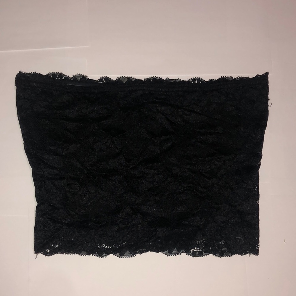 Black lace tube top